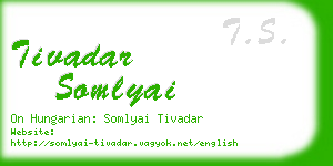 tivadar somlyai business card